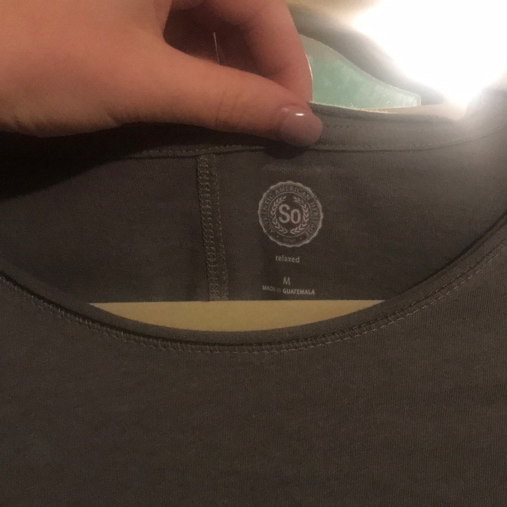 Olive green Ruffle tee - Picture 3 of 3